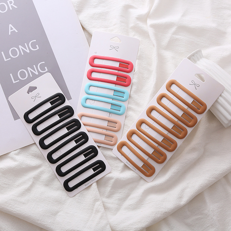 Ins-style candy-colored matte simple BB clip, fringe clip, makeup hair clip, seamless hair clip and hair accessory pic 2