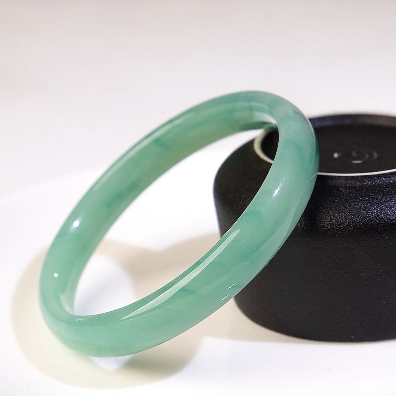 新中式玻璃仿玉手镯批发手镯叮当响叮当镯汉服配饰手镯环圈批发详情8