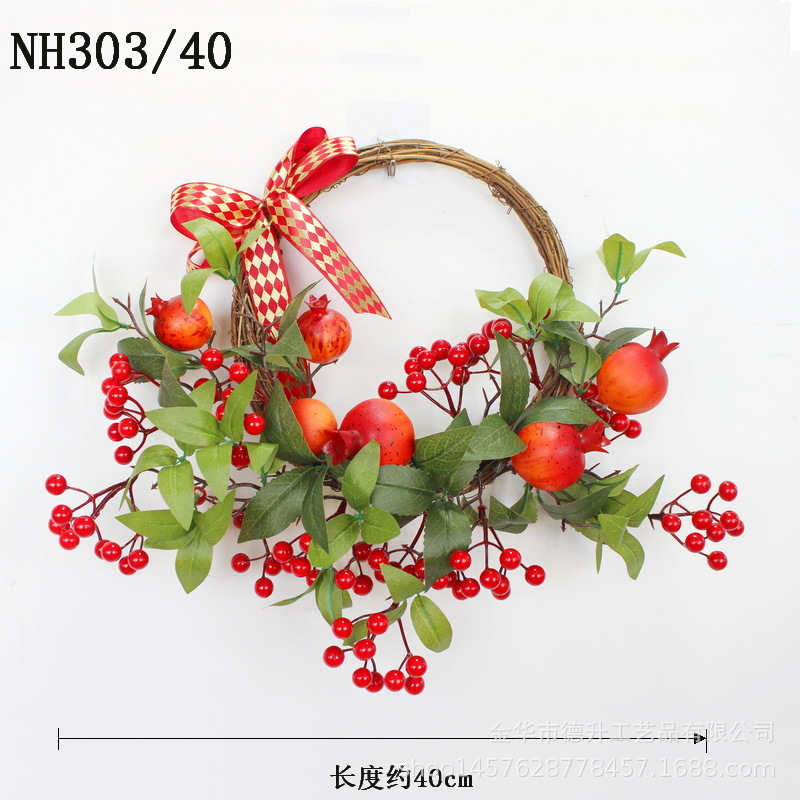 New Year decoration: Simulated pomegranate and red fruit decoration, New Year goods, living room, dining room and hotel decoration, door garlands, housewarming decoration pic 3