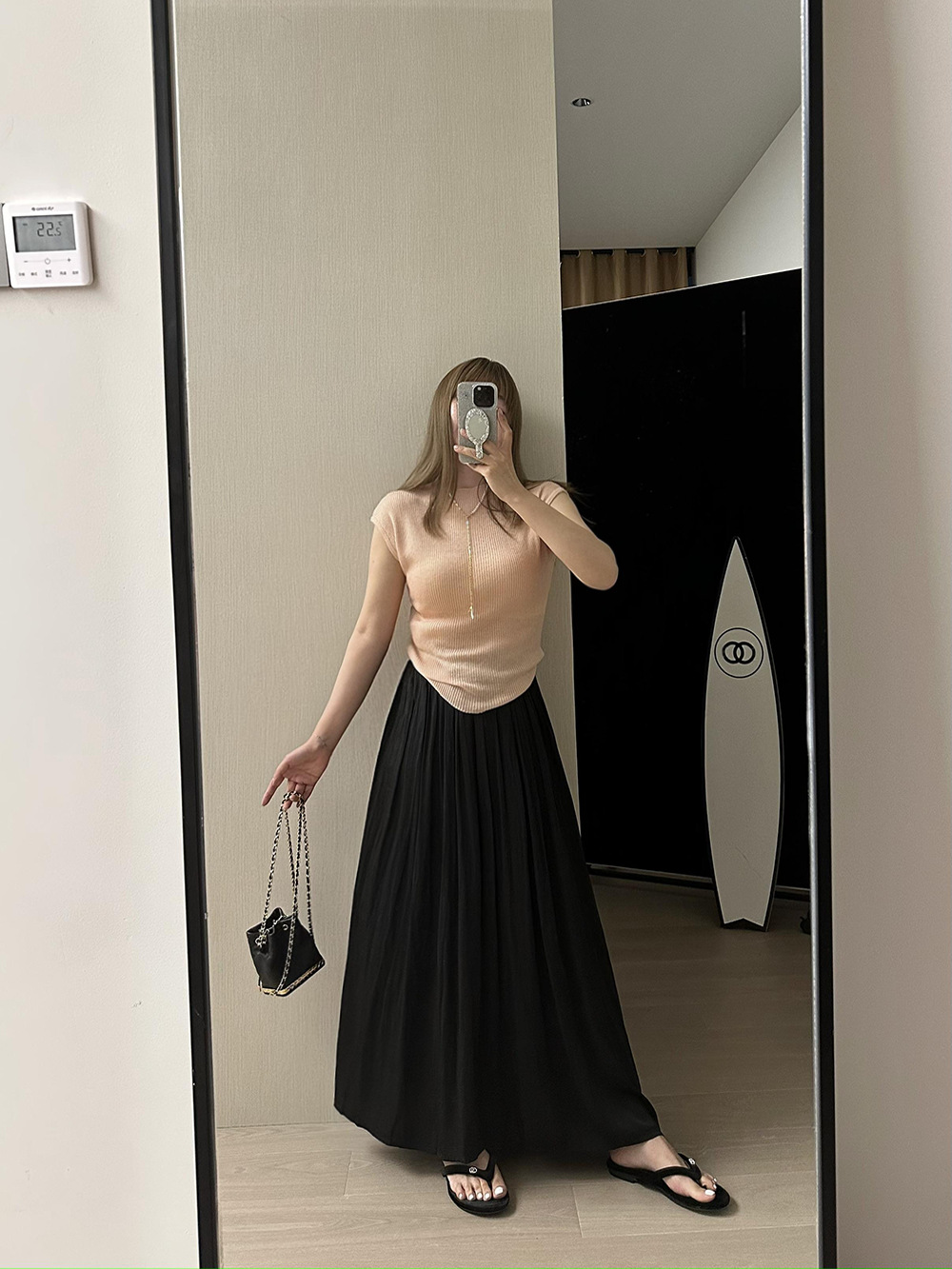 软糯飘逸可甜可盐~子川松紧腰显瘦长裙女2024夏季休闲半身裙e1316详情20