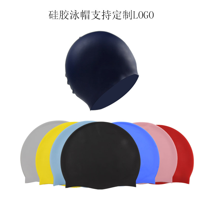 水滴泳帽女士长发游泳帽可印制logo成人款防水大码不勒头硅胶泳帽详情2