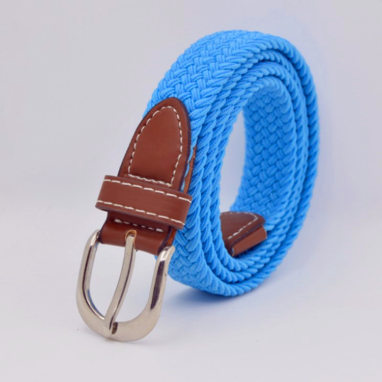 爆款男士编织腰带女士帆布松紧腰带弹力针扣休闲百搭皮带实力批发详情14