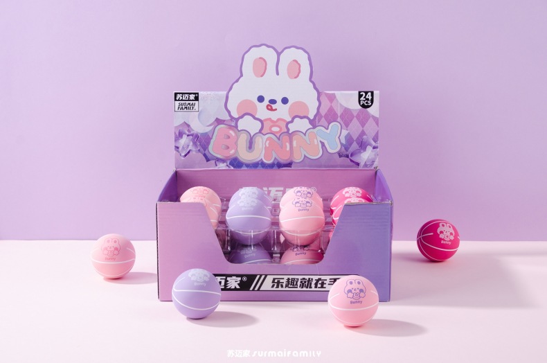 苏迈家卡通迷你篮球高弹性橡胶空心弹力球解压投篮壁球儿童玩具球详情32