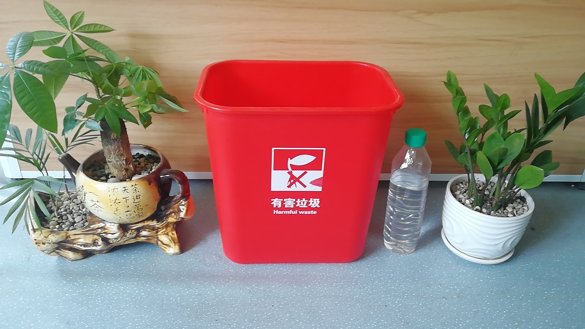 8L small square plastic trash can, 15-liter uncovered trash can for school, hotel, corridor classification, household, indoor and outdoor pic 8