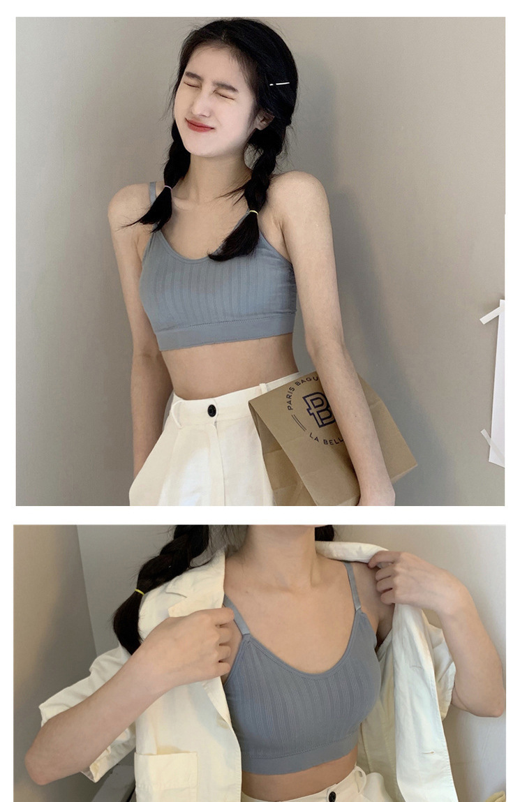 Wholesale of threaded, rims, one-piece converging, fixed cup underwear for girls, beautiful back, chest wrap and base layer sports vests pic 4
