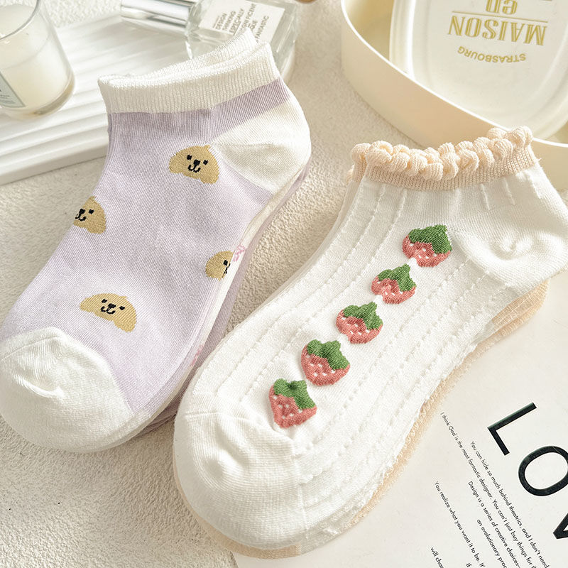 袜子地摊一件代发船袜女春夏花边短袜低腰浅口可爱少女学生袜百搭休闲潮袜一件代发详情19