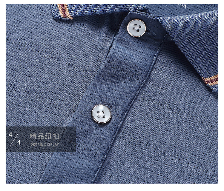 夏季中老年翻领半袖t恤男宽松休闲中年爸爸夏装短袖POLO衫男上衣详情17