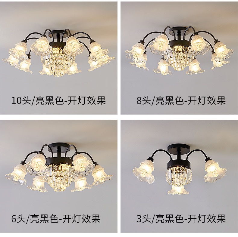 新款欧式客厅吊灯轻奢水晶灯美式大厅客厅灯家用简约餐厅卧室灯具详情16