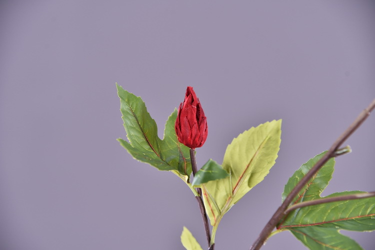 Factory direct sales of artificial hibiscus, modern and simple living room and hotel floor-standing artificial flowers wholesale, artificial roselle pic 7