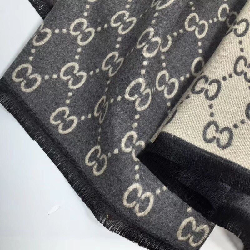 英伦格子围巾女冬季 羊绒混纺字母大披肩 千鸟格流苏潮牌羊绒围巾详情31