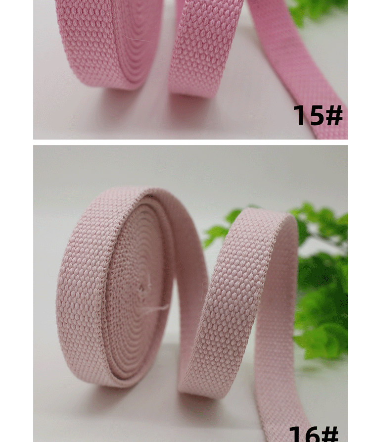 Factory direct supply of 18-20MM wide thickened cotton woven straps, canvas bag straps, hand shoulder straps, waist belts, binding straps and accessories pic 13