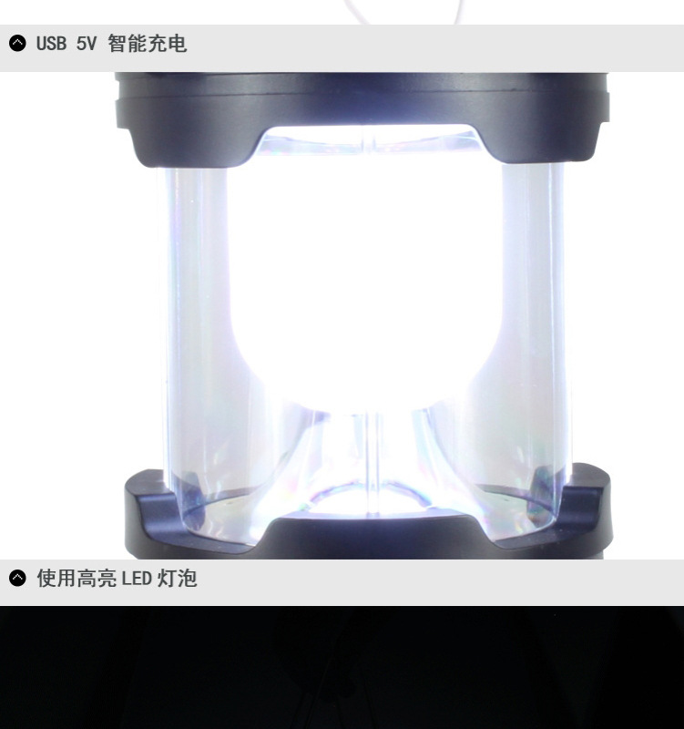 户外太阳能灯 G85可充电野外露营灯室内LED应急马灯帐篷灯 pic 3