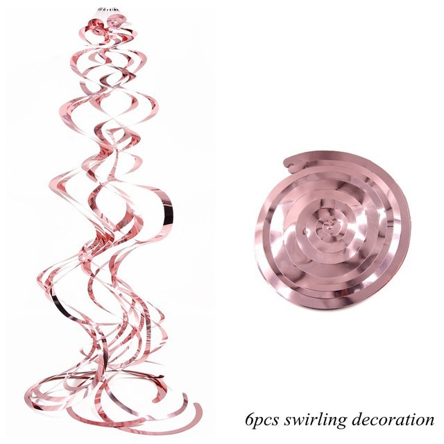 生日礼派装饰用品螺旋挂饰PVC吊饰漩涡拉花节日婚对现场布置挂件详情17