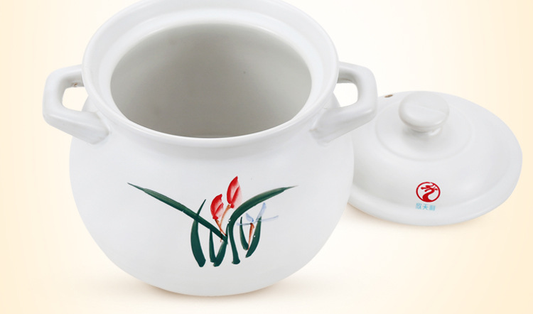 Orchid stewed pot, stone pot, clay pot, open flame, household ceramic pot, open flame, high-temperature resistant stewing pot for health preservation pic 11