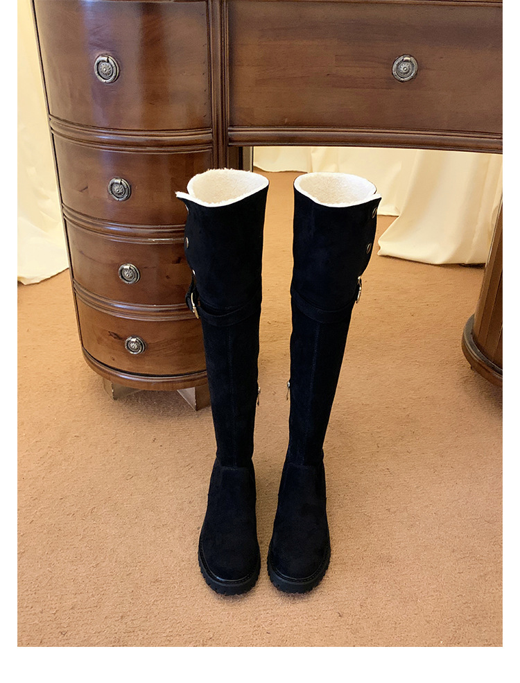 葡萄妈过膝骑士靴女厚底加绒长筒厚绒长靴百搭雪地靴女式棉鞋冬季详情52