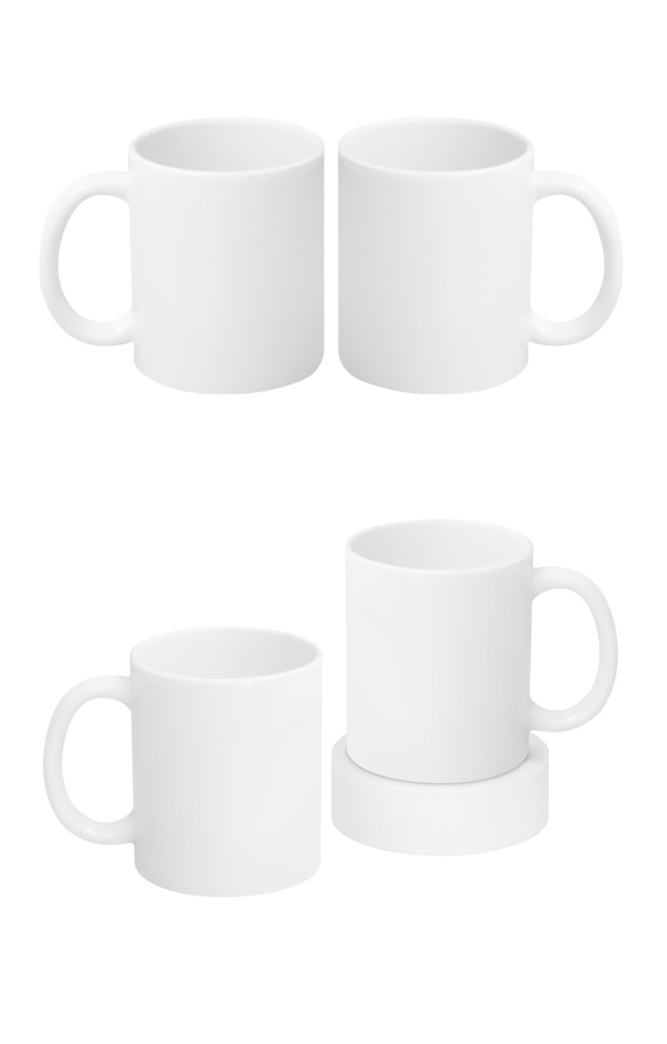 热转印涂层白杯特级增白白杯diy升华陶瓷杯子可过洗碗机厂家批发详情8