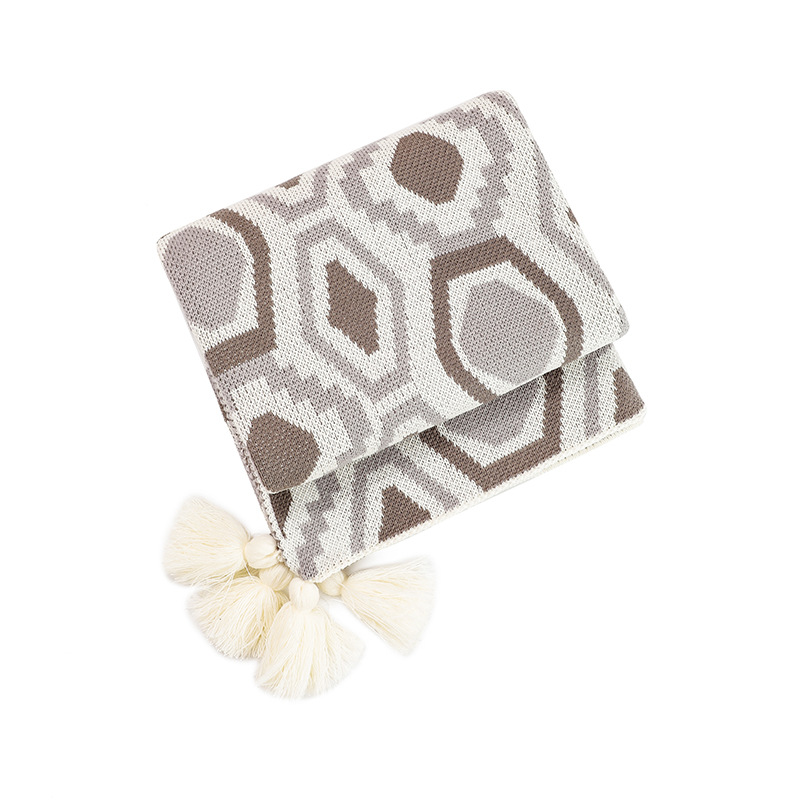 Bohemian blanket, sofa cover blanket, air conditioning blanket, knitted nap blanket, Class a blanket, bed end blanket, blanket pic 11