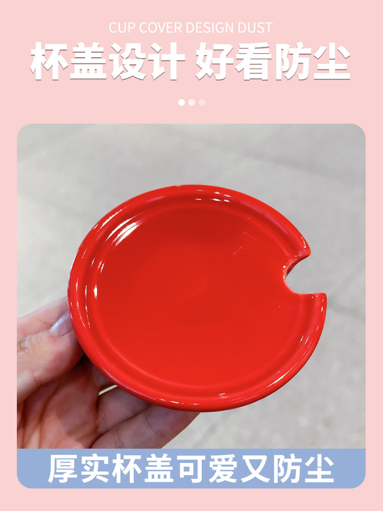 国潮富婆文字陶瓷杯复古港风水杯办公室牛奶咖啡杯子马克杯高颜值详情8