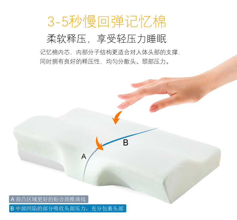 Wholesale memory pillows, memory butterfly-shaped pillows, slow rebound health care neck protection pillows, memory pillows. Larger quantities offer better prices pic 6
