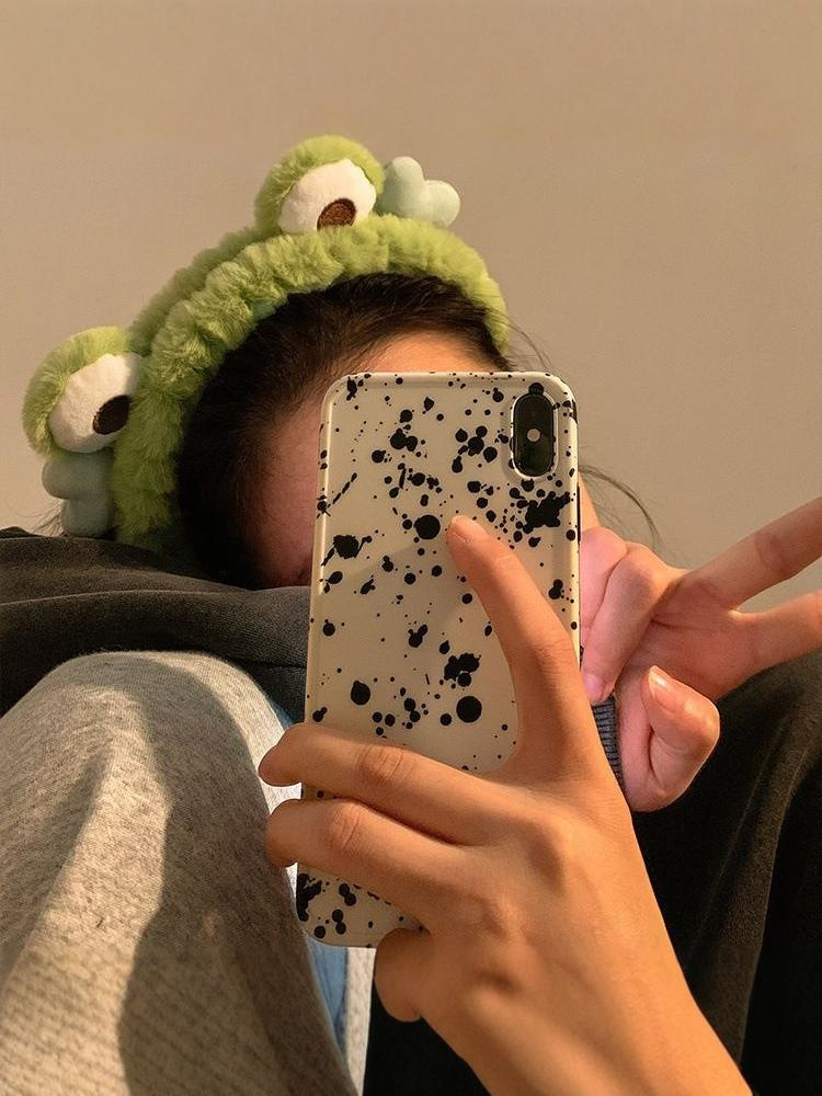 Cute little frog hair tie, special cartoon and funny home hair band for girls to apply facial masks, wash face, four-season headband hair clip pic 10