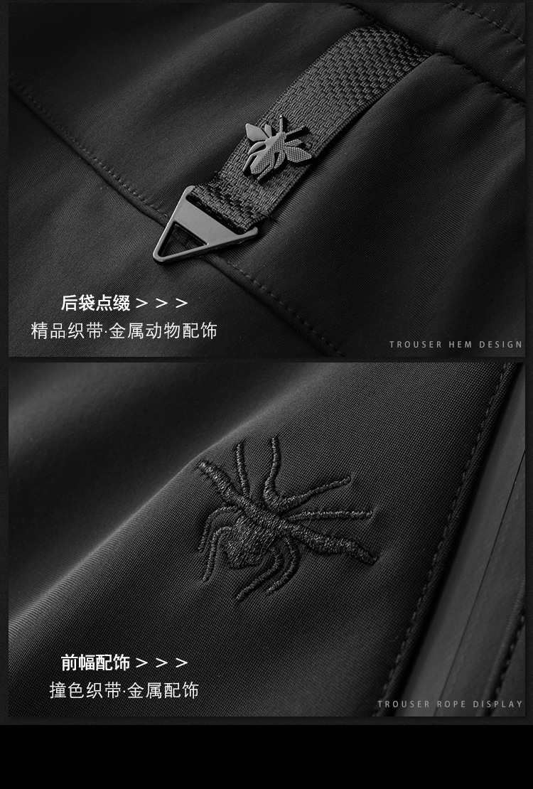男裤秋季弹力休闲裤男宽松直筒卫裤男松紧腰男士裤子大码工装裤35详情18