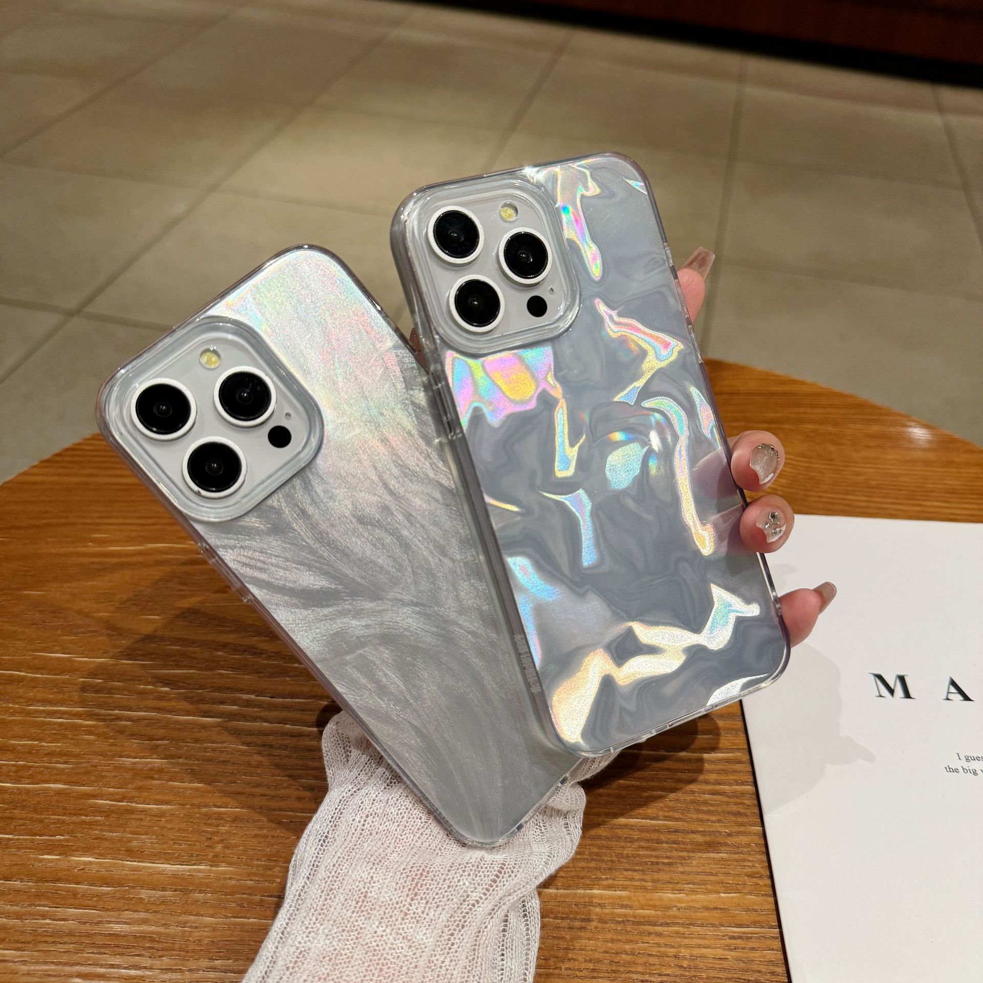 适用新款苹果15imd手机壳羽纱光面可彩绘iphone15防摔手机壳素材详情7