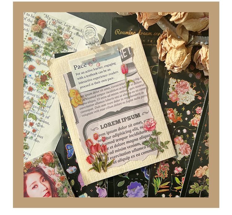 悦真花季使者系列咕卡贴纸可爱儿童贴画套装防水烫金手帐素材批发详情10