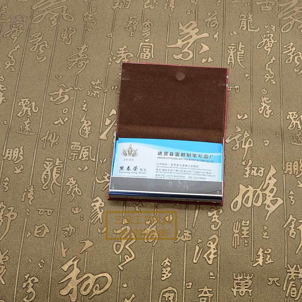 Customized fashionable leather keychains, corporate LOGO business card boxes, keychains, ballpoint pens, business office gift sets pic 10