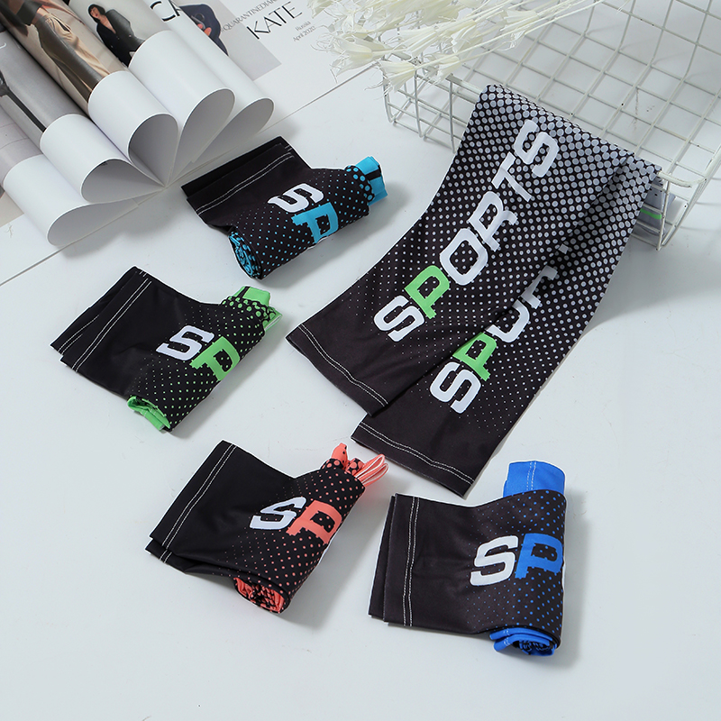 跨境冰夏季防晒男袖套防紫外线护臂套袖冰丝夏天袖子手套薄款骑行登山护膝护肘运动详情2