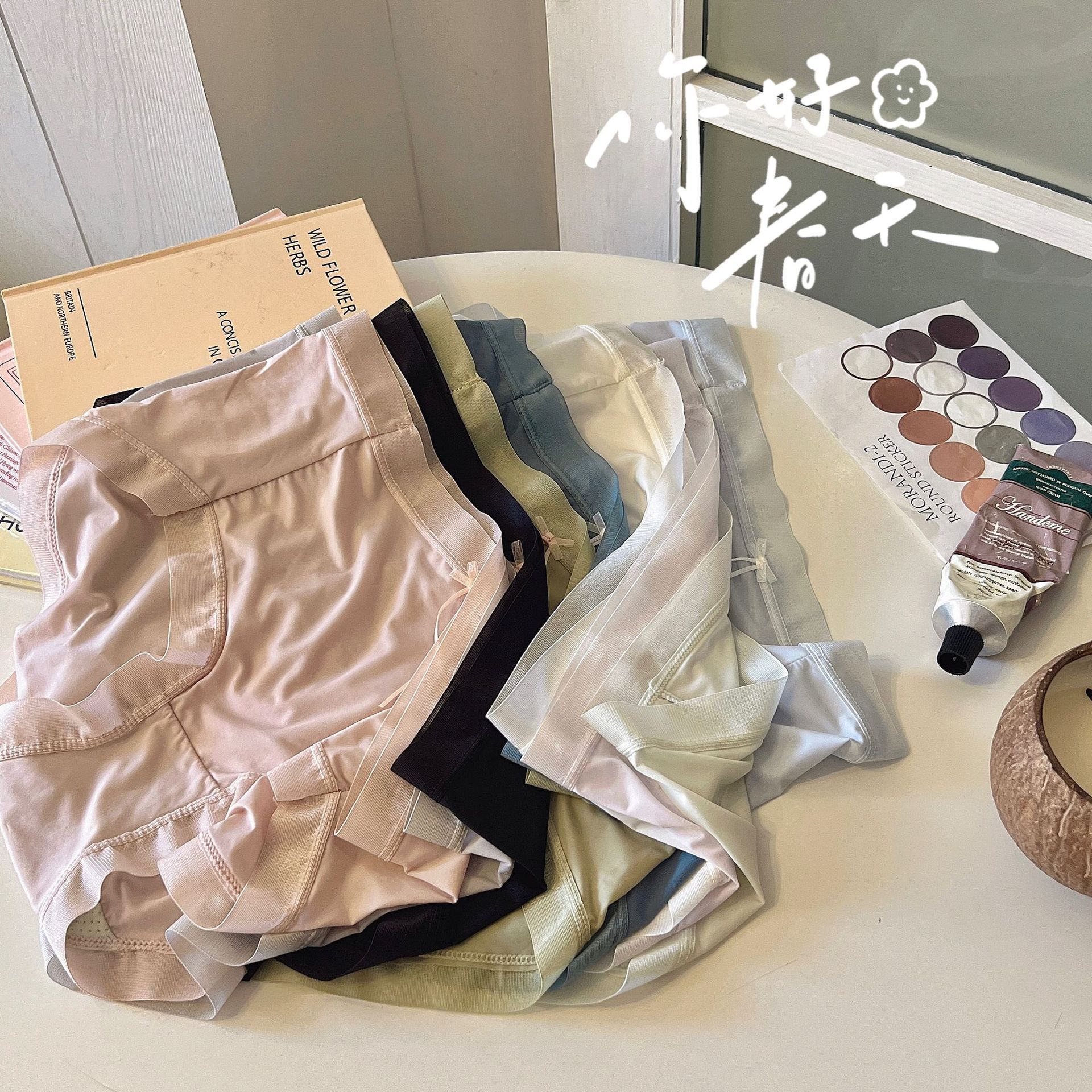 新款少女内裤夏季超薄裸感冰丝速干无痕透气柔软抑菌女士三角内裤详情30