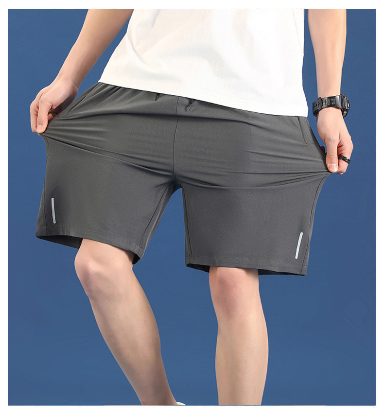 Summer sports thin shorts for men, loose and casual ice silk quick-drying capri pants for men, straight-leg Hong Kong-style pants for men, trendy pic 26