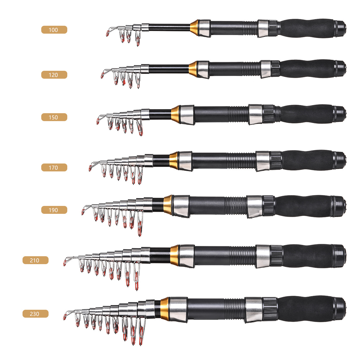 28049 LEO [Black Ultra-Short and Small Sea Fishing Rod] Mini sea fishing rod, Lure Ice Fishing rod Cross-border wholesale pic 3