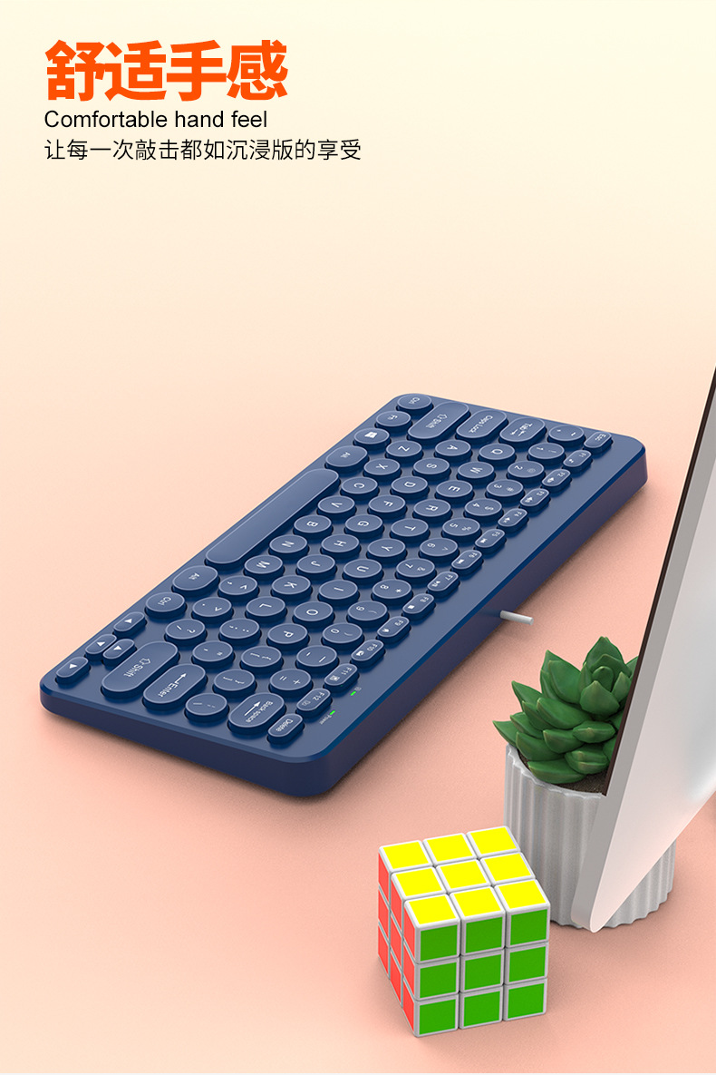 The K380 external keyboard for laptops, with retro round keycaps and silent keys, is a universal neutral keyboard for desktop laptops pic 9
