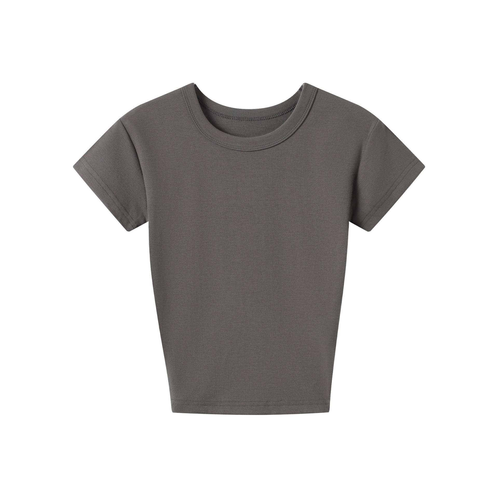 现货Skims卡戴珊经典正肩辣妹运动内搭打底紧身上衣莫代尔t恤详情10