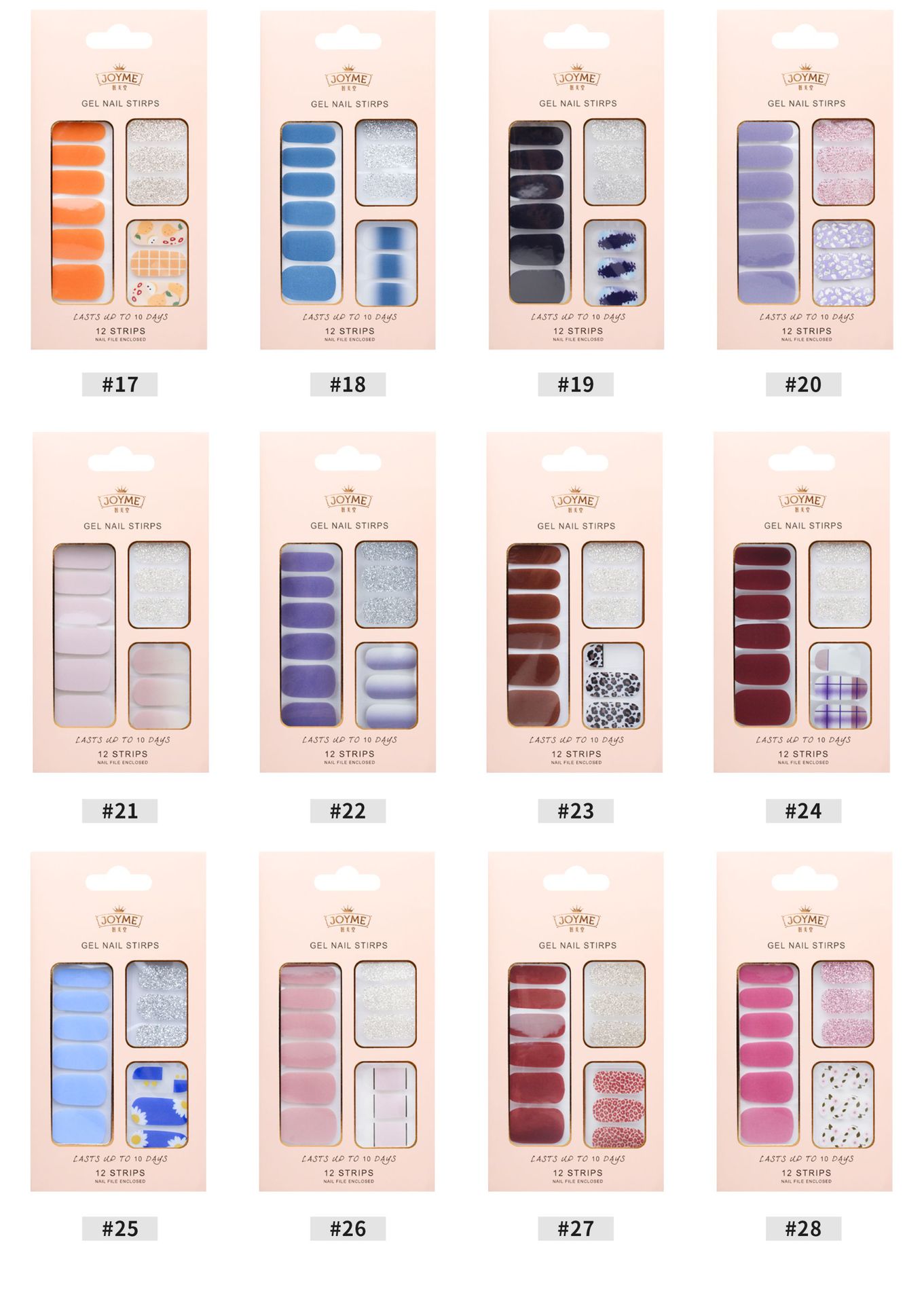 Custom-made 12-piece box set of waterproof nail stickers that are popular among Internet celebrities pic 6