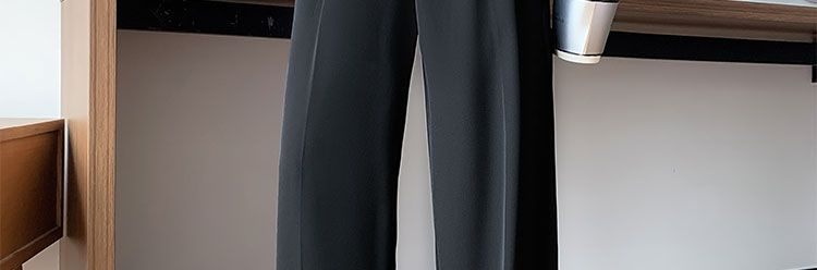 黑色西装裤女春秋新款韩版休闲直筒垂感宽松阔腿裤高腰显瘦长裤潮详情44
