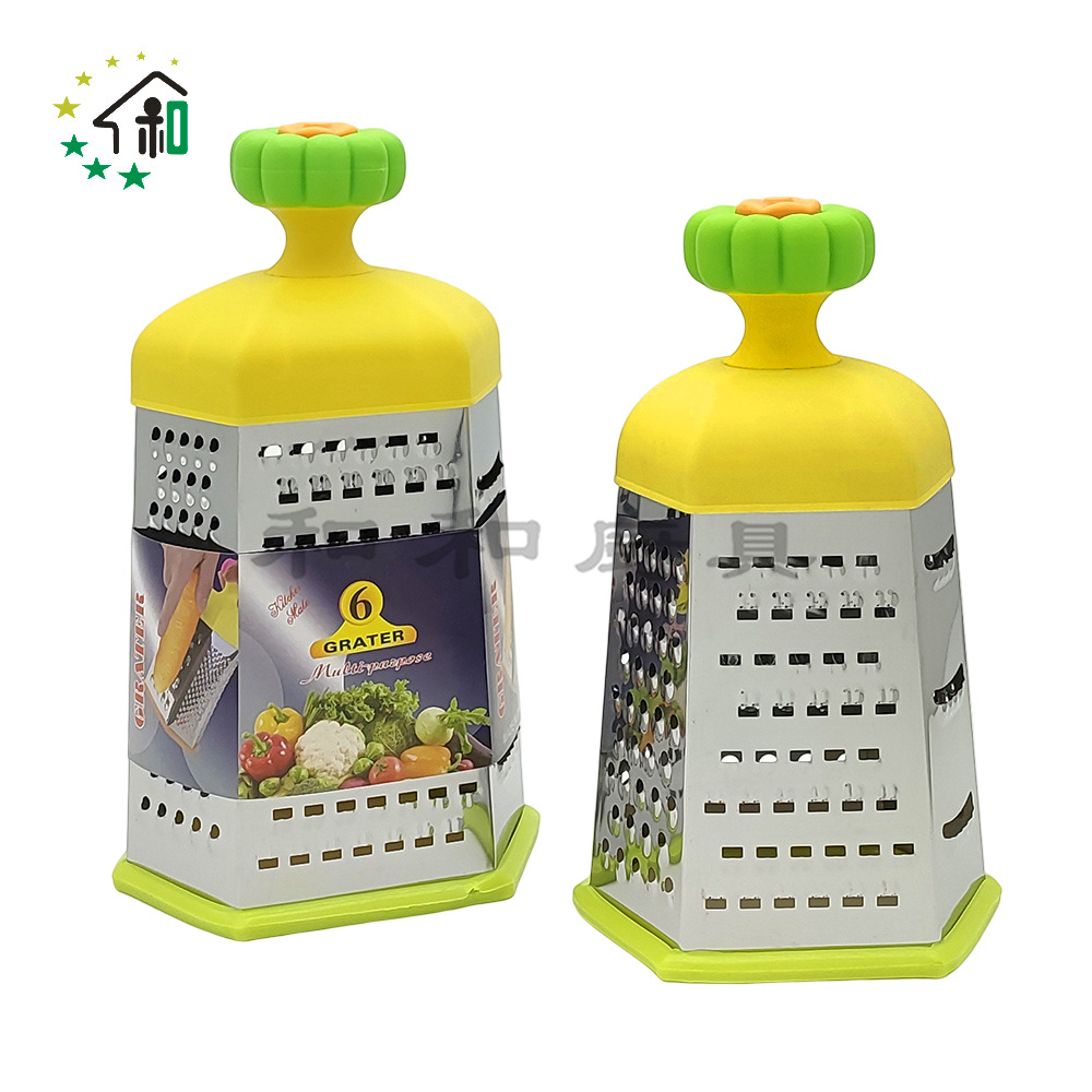 Kitchen multi-functional six-sided vegetable grater, stainless steel grater and vegetable cutter, potato grater and peeler, multi-purpose fruit and vegetable grater pic 21
