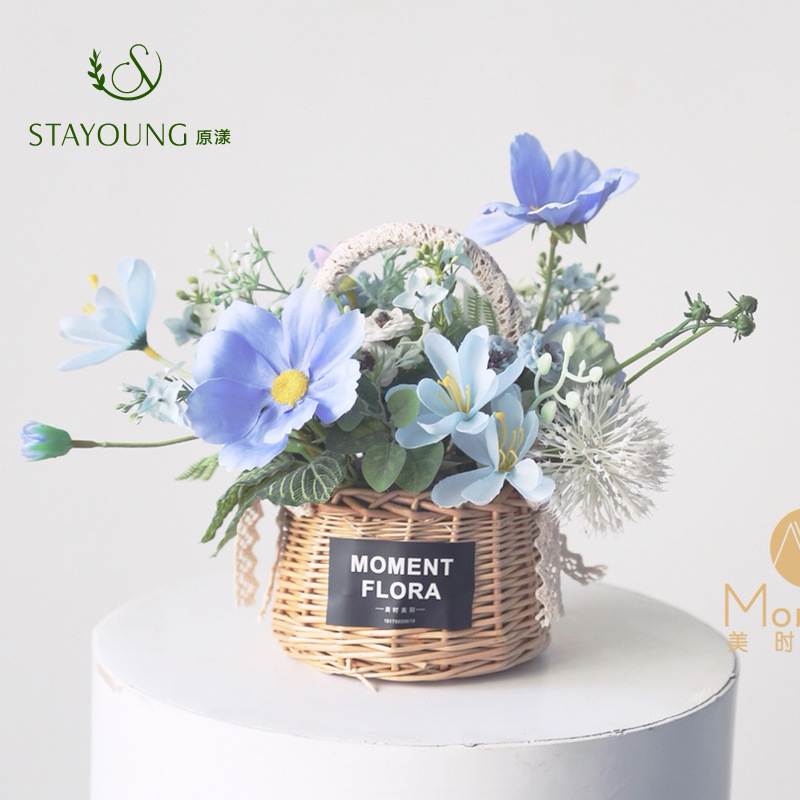 Hand-woven princess basket, willow-woven hand-held basket, wedding flower basket, gift basket, floral arrangement basket, fruit basket pic 6