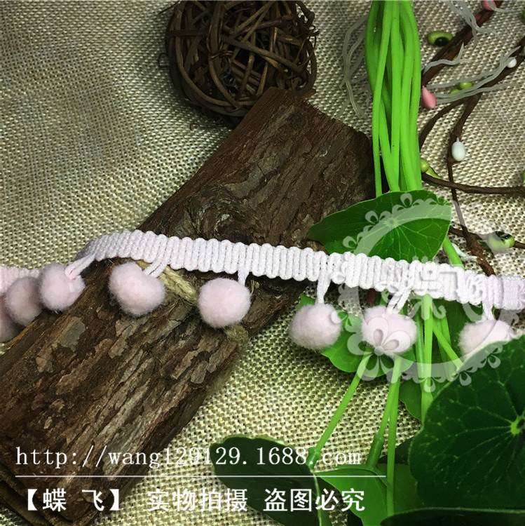 35个色现货供应1.3cm中直角毛球花边服装辅料三角球DIY手工花边辅料毛球详情29