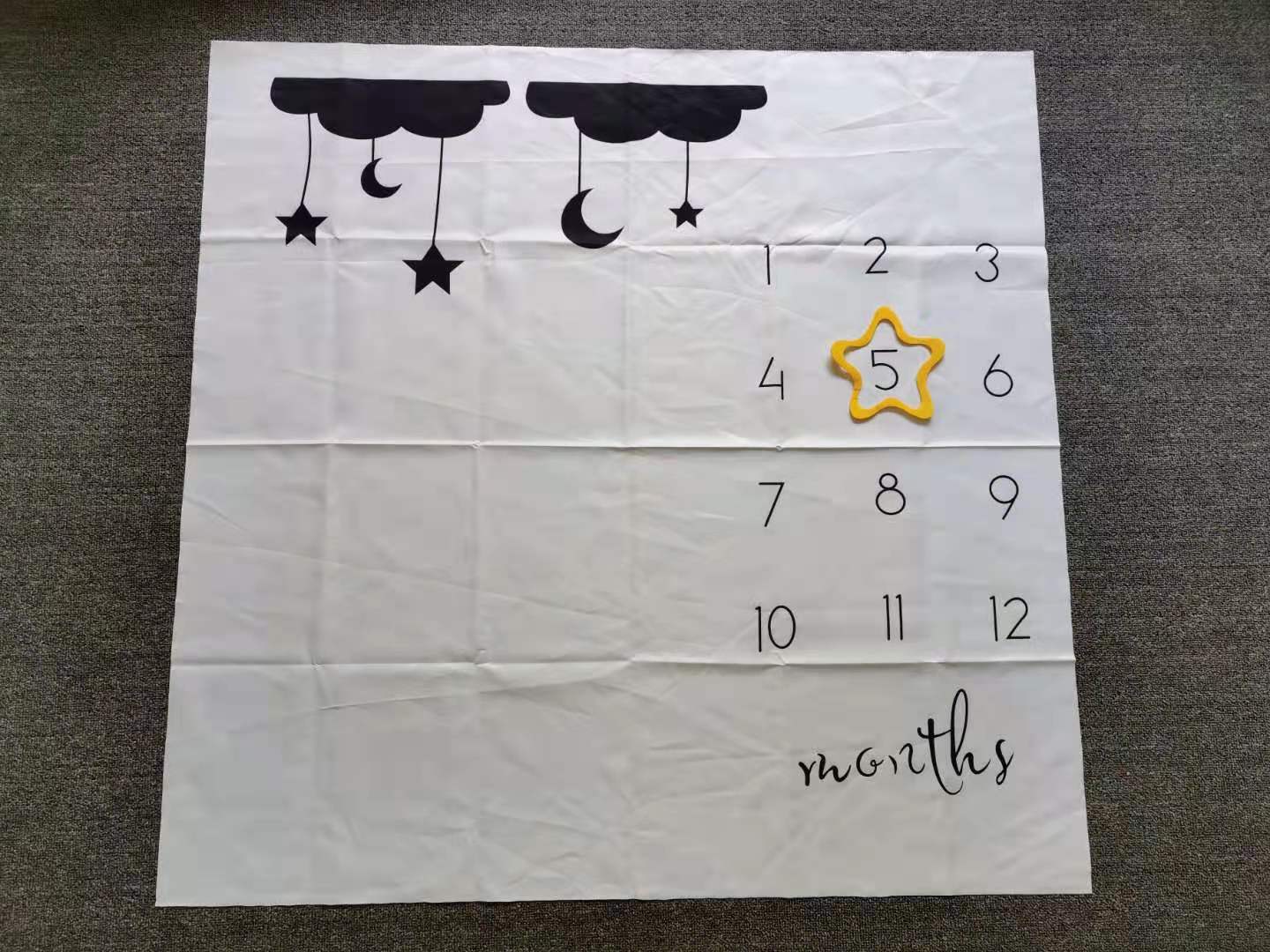 Baby milestone month photography background cloth, baby creative digital photography blanket background cloth, photography props pic 30