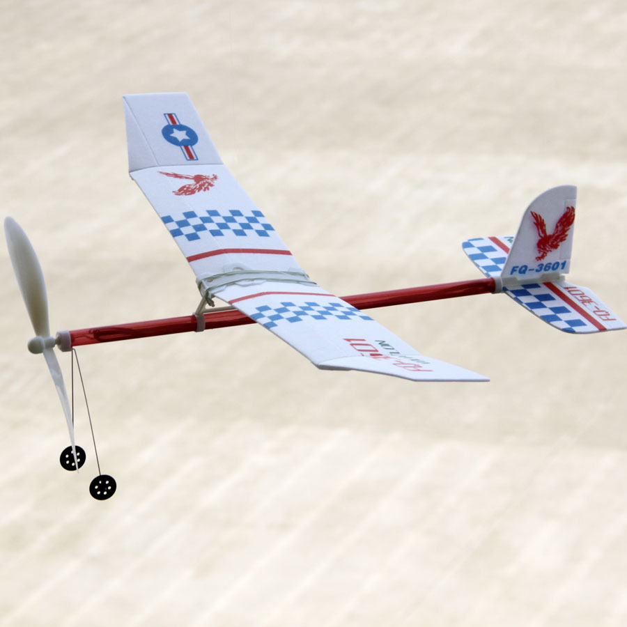 The youth model aircraft competition selects the F-16 rubber band power glider, a handcrafted foam aircraft made of nesting materials pic 8