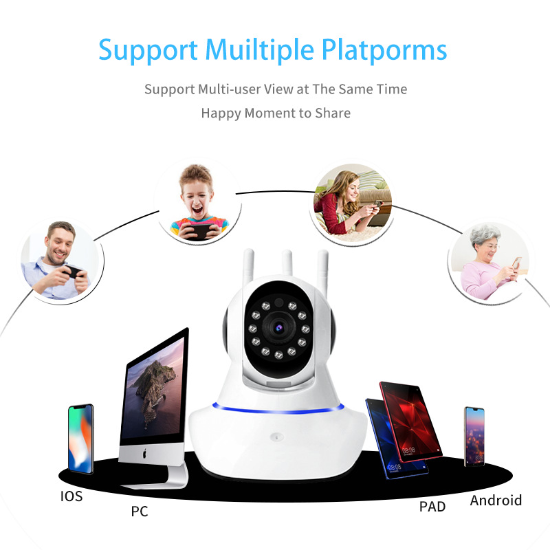 V380 Wireless wiif camera indoor shaking head machine monitor high-definition smart home bald strong shaking head machine pic 2