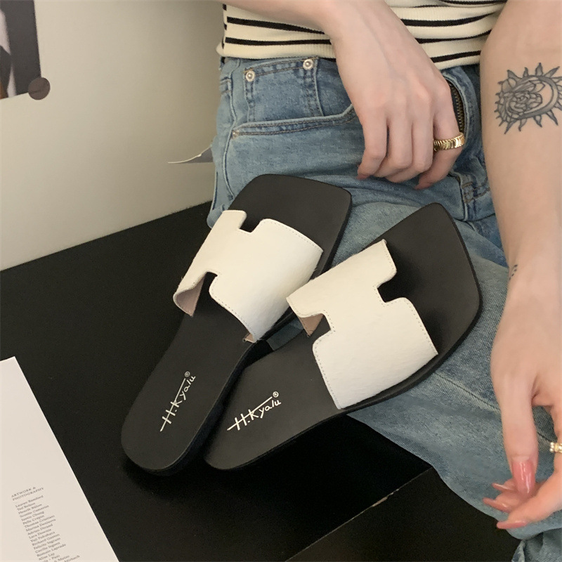 女士凉拖鞋外穿2024年夏季新款时尚百搭复古舒适平底防滑一字拖潮详情25