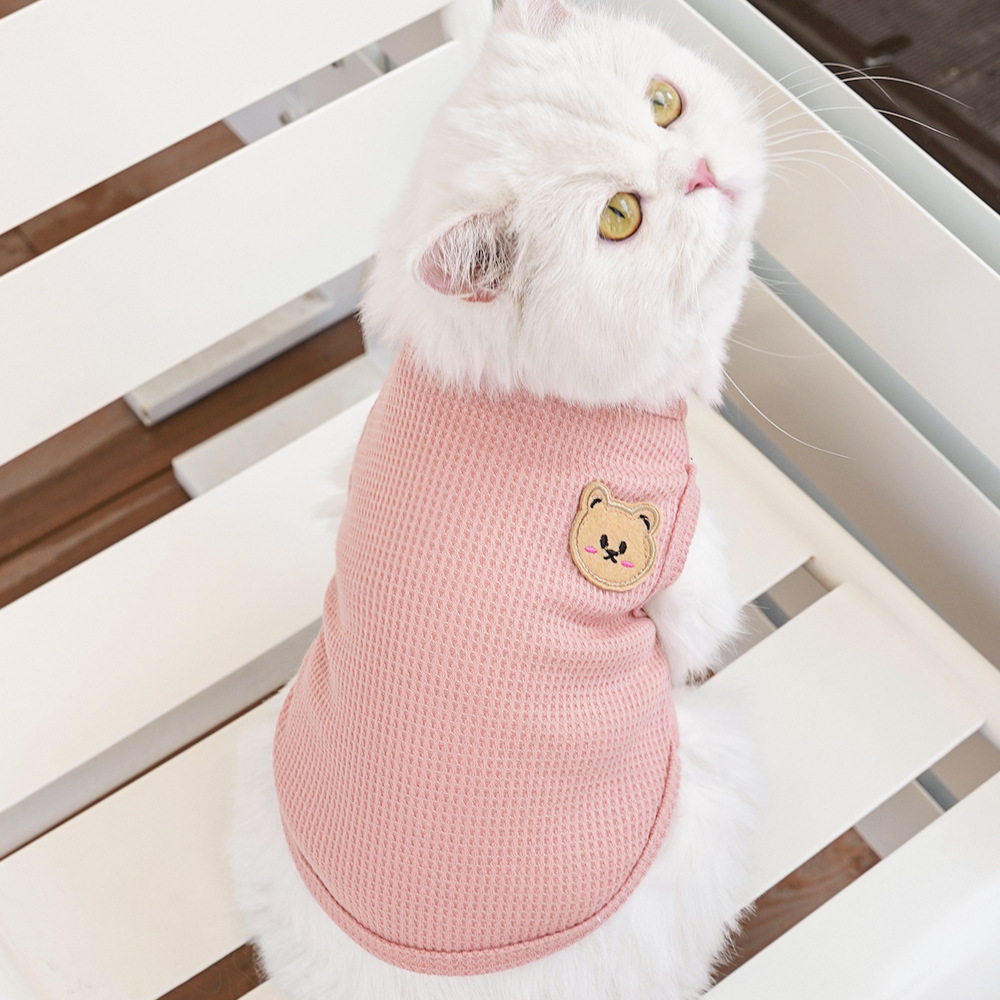 Pet clothing, Waffle bear summer vests, Teddy small and medium-sized dogs, cat and dog clothing manufacturers wholesale pic 20