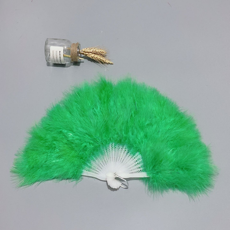Full-fleece thickened Turkey feather fan, 50*30CM, cheongsam fashion show stage performance prop, colorful full-fleece fan pic 26