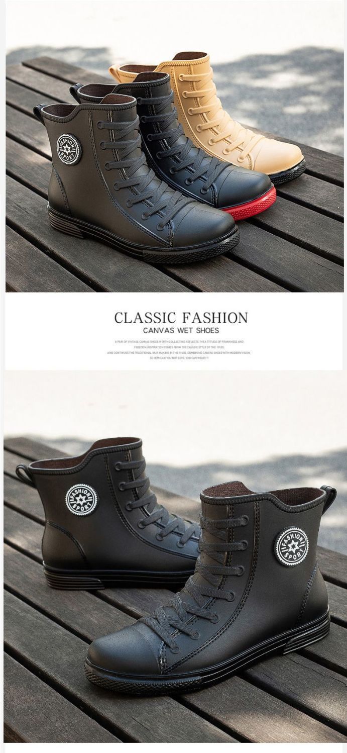 一件代发雨鞋男款中筒雨靴四季中帮情侣水鞋防滑防水女耐磨橡胶鞋详情9