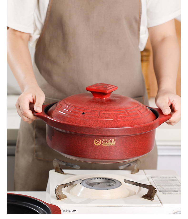 Tao Bao Wang clay Pot Stew pot household gas Chinese ceramic soup pot high-temperature resistant 煲仔饭 pot stone pot soup clay pot pic 23