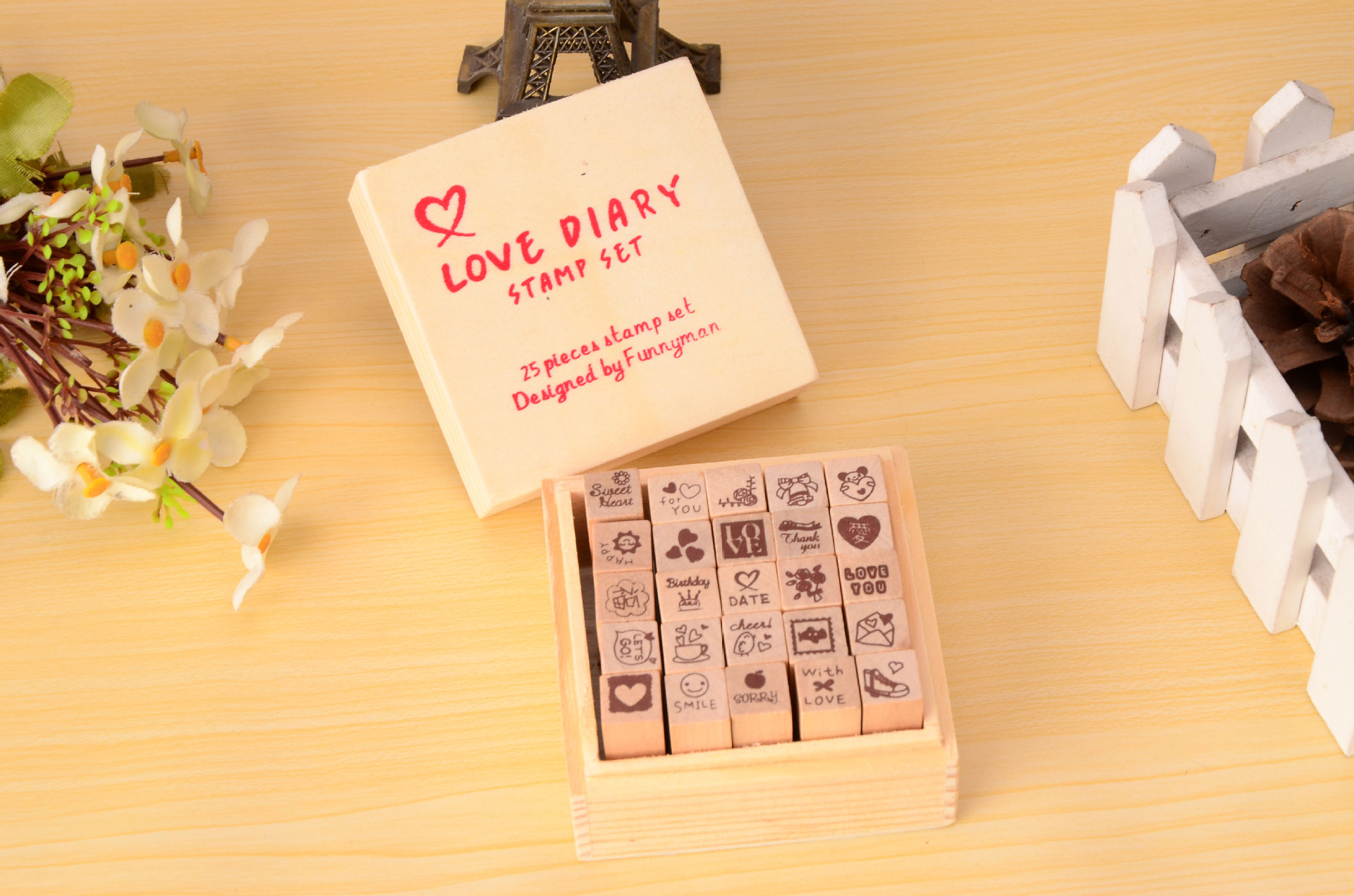 韩国funnyman可爱日记本装饰印章 Happy Life25个日记印章套装详情4