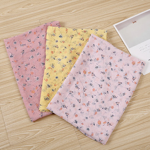 2020 new summer chiffon printed fabric white base printed polyester fabric small floral print dress mask fabric pic 27