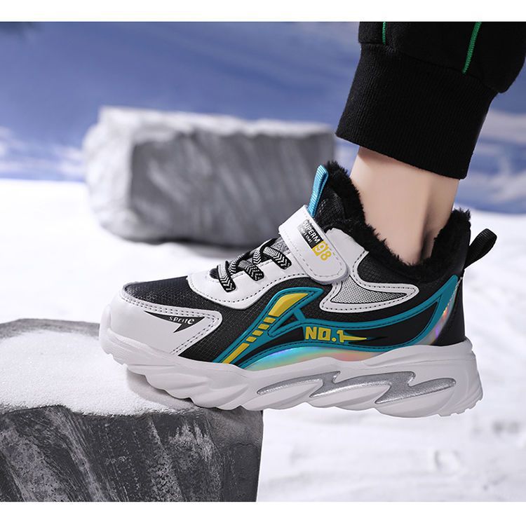 男童鞋子2024秋冬季新款加绒保暖中大童鞋儿童防滑棉鞋学生运动鞋详情16